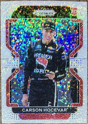 2022 Panini Prizm Carson Hocevar White Sparkle Prizm Rookie SSP #26 - Image 1 of 2
