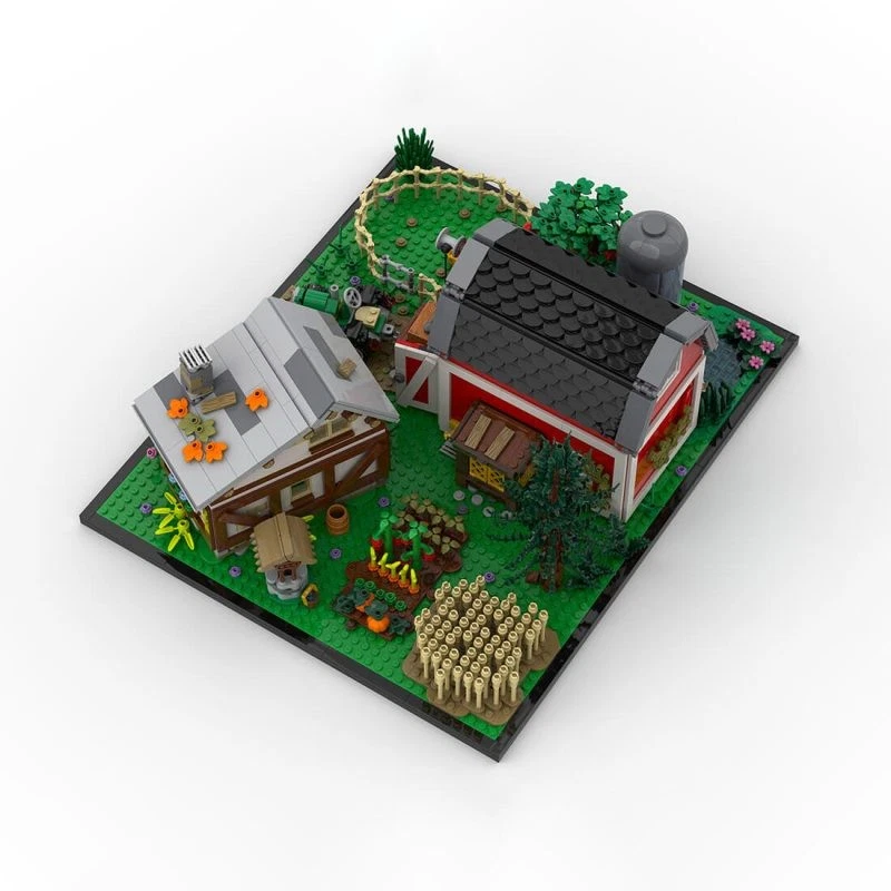 MOC-211399 Modular Building: Farm Life with Barn and Farmhouse 2855 Pieces  - Image 1 of 4