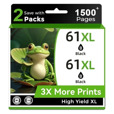 High Yield 61XL Competible Ink Fit for HP 61 ENVY 4500 4501 4502 4503 4504 4505 - Image 1 of 4