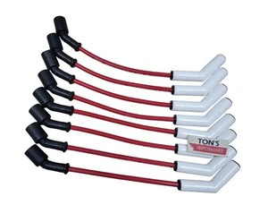13" Ton's Red Ceramic LS High Performance Spark Plug Wire Set LS GM TRUCK 8.1L - Picture 1 of 7