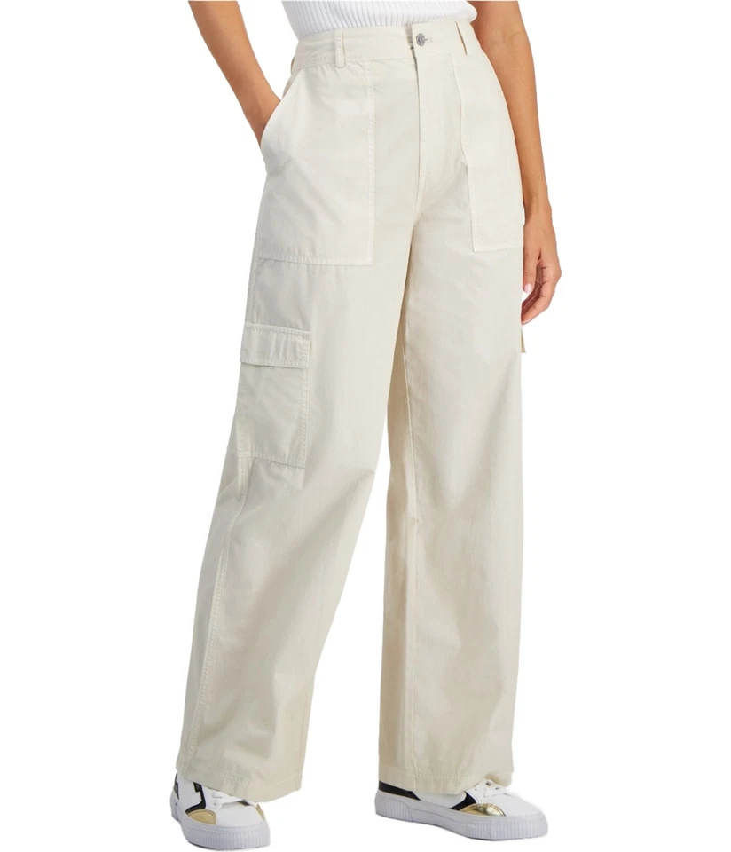 Pantalones cargo informales ligeros para mujer Calvin Klein Cargos, beige, 12 Foto 1 de 1