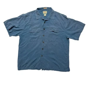 Reyn Spooner Regency XL Blue Silk Jacquard Hawaiian Shirt Pineapple - Picture 1 of 7
