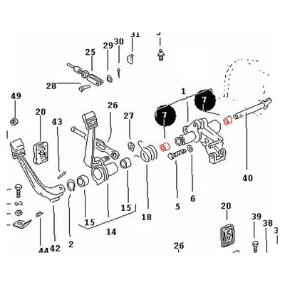 Douille sur axe de pédalier côté embase pour Volkswagen Coccinelle 61-> - Photo 1/2