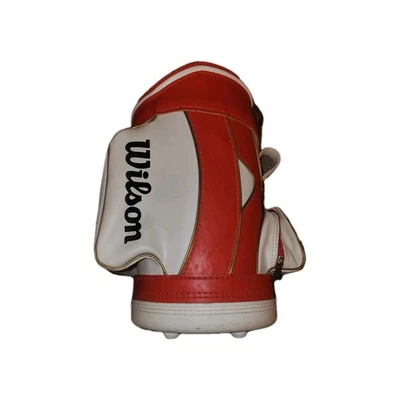 BOLSA DE PELOTAS DE GOLF WILSON de colección excelente estado rojo y blanco cubo de basura Foto 1 de 4