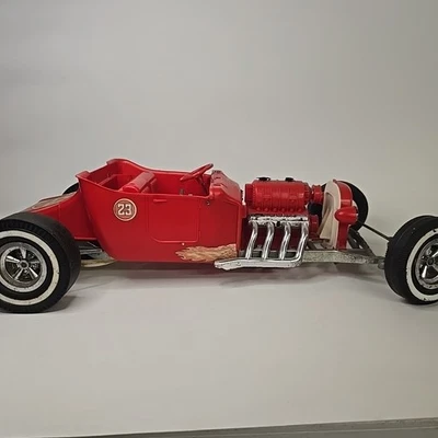 Coche de juguete vintage Marx 24" GRAN Red Hot Rod años 60 con cubo en T  Foto 1 de 4