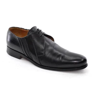 Men Bally Capira $495 Modern Oxfords Eu 7.5 / US 8.5 Black Leather Derby Shoes - Picture 1 of 5