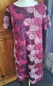 A Plum Mix Lace Overlay Dress by Per Una Size 18 - Picture 1 of 4