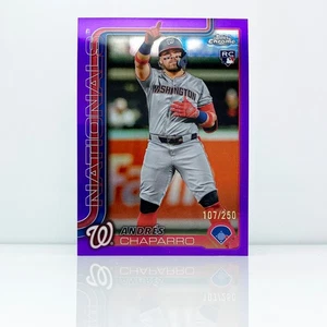 ANDRES CHAPARRO - 2025 Topps Chrome - Purple Refractor - Nationals - 107/250 - Picture 1 of 2