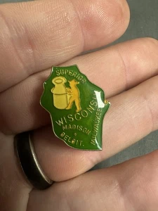 Wisconsin Pin Anstecker Superior Milwaukee Madison selten Vintage Souvenir - Bild 1 von 3