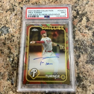 2024 Collezione Dorata Trea Turner Cromo Oro Auto Oro Rosa /25 PSA 9 - Foto 1 di 2