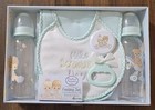 (2) 8-OZ Bottles Drool Bib Burp Cloth & Rattle Feeding Set Precious Moments Baby