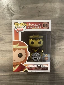 Funko Pop Asia Monkey King 01 Gold LE Convention Exclusive w Protector FREE SHIP - Picture 1 of 6