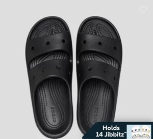 CROCS Classic Double Strap Black Unisex Flip Flop Sandal Men’s 10 Women’s 12 - Picture 1 of 9