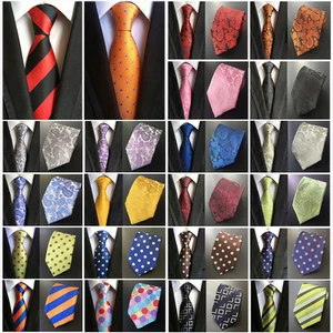 Herren-Krawatte gestreift Tupfen Gitter Karo Paisley Blumen Jacquard 8 cm breit - Bild 1 von 78