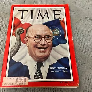 Time The Weekly News Magazine GOP Leonard Hall Vol LXVII No 11 March 12 1956 - Picture 1 of 18