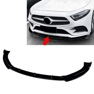 Front Bumper Splitter Spoiler Lip For Mercedes Benz CLS Class C257 18-2021 Black - Picture 1 of 10