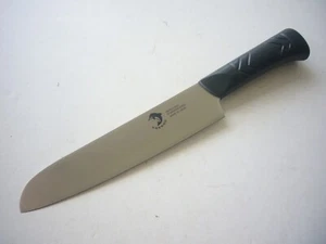 Hakkoh Delphin Marke Japan Küche Koch Santoku Schneider Messer 8" FLACH SCHLEIFEN - NEU - Bild 1 von 13