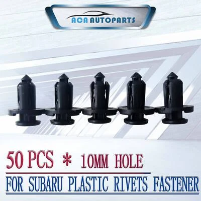 50p * 10mm Front Bumper Bar Grille Cover Fastener For Subaru Forester 2003-2015 - image 1 of 4