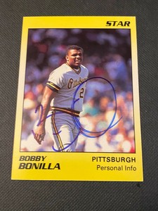 Bobby Bonilla Signed 1990 Star Card Auto Pittsburgh Pirates Autograph COA
