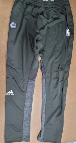 4 Adidas PHILADELPHIA 76ers AUTHENTIC GAME WORN SWEATPANTS (Shawn Long 36) W/COA Cover