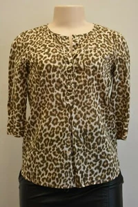 CREWCUTS BROWN ANIMAL PRINT 100% COTTON GIRLS Top Size 12 On Sale - Picture 1 of 10