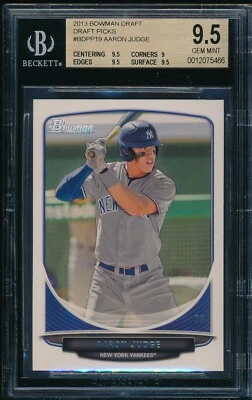 BGS 9,5 AARON JUDGE 1er 2013 Bowman draft picks novato radiocontrol gema como nueva cantidad promedio Foto 1 de 2