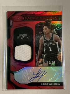 2019-20 Certified Lonnie Walker IV Red Mirror Game Worn Jersey Auto /99 Spurs - Picture 1 of 2