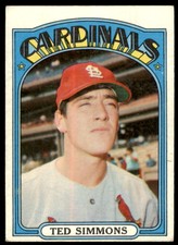 1972 Topps Ted Simmons St. Louis Cardinals #154