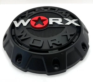 WRX-8856SB 912S11 Worx Black Wheel Center Cap with SCREWS - Picture 1 of 5