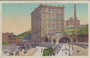 c1920s Postcard Pittsburg, Pennsylvania Station PA Railway Trolley UNP 5258.4 - Picture 1 of 6