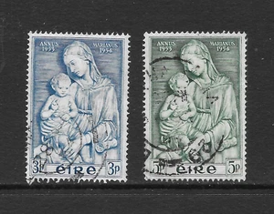 IRELAND SCOTT 151 - 152 USED SET - 1954 MARIAN YEAR ISSUE - Picture 1 of 2