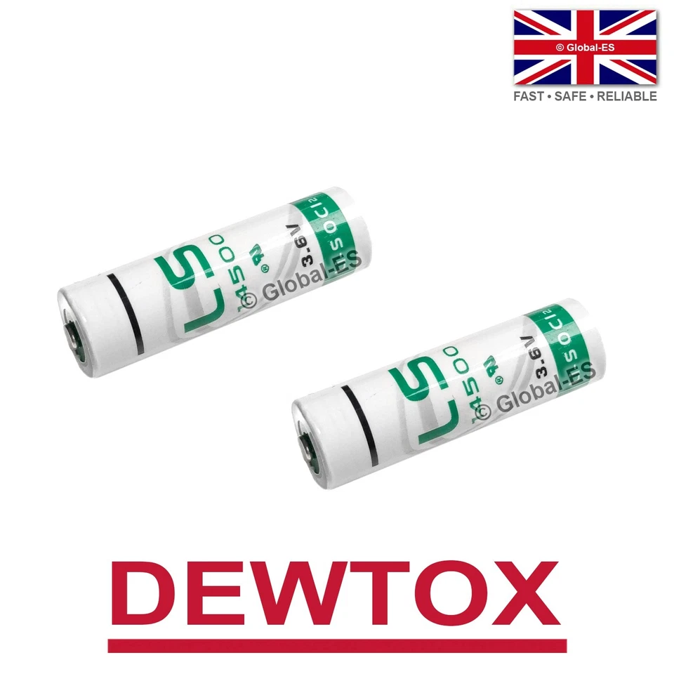 2pcs LS14500 AA 3.6V 2600mAh LSH LiSOCl2 Button Top Backup Battery - Image 1 of 1