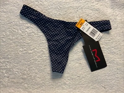 Bragas de bikini Maidenform tiro bajo sin show logotipo deportivo 5 pequeñas nuevas con etiquetas punto azul Foto 1 de 4