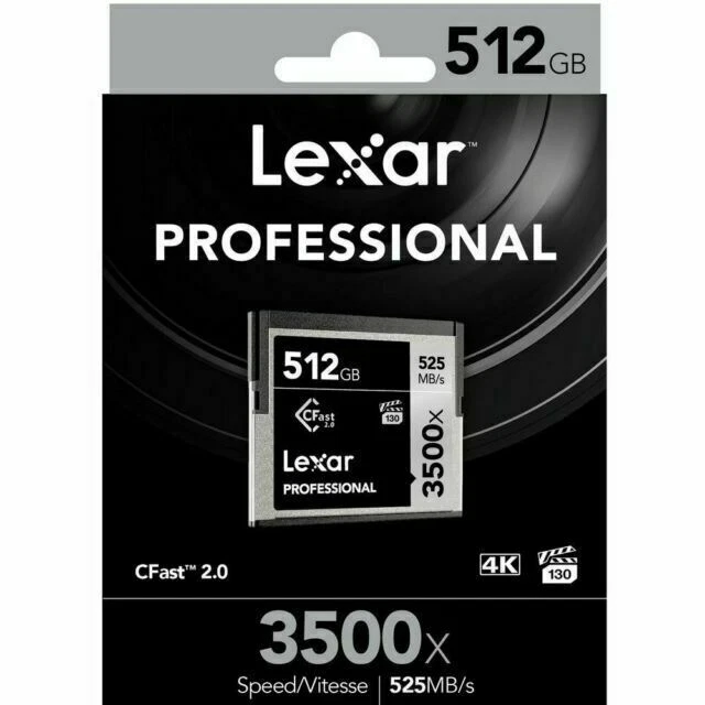 Lexar 512GB Professional 3500x CFast 2.0 Memory Card #LC512CRBNA3500 - Image 1 of 1