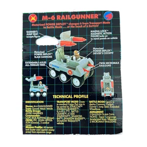 Vintage Starcom M6 Railgunner con Rick Ruffing Filecard Astro Marines - Foto 1 di 2