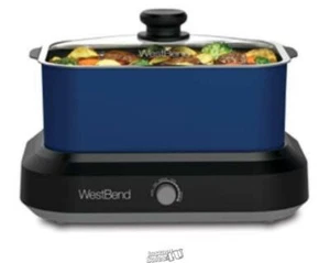 West Bend Versatility Slow Cooker 5 Different Temperature Control Setting Blue - Picture 1 of 2