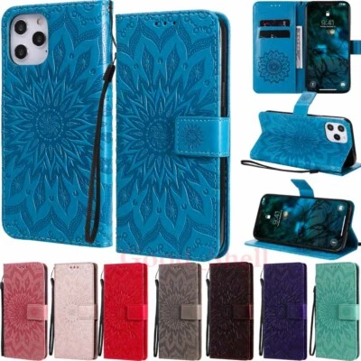 For iPhone 12 Pro Max Mini 11 XR SE 8 7 6s Wallet Card Holder Leather Case Cover - Image 1 of 4