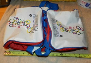 Sporttasche Sporttasche Lillehammer Norwegen 1994 Olympische Winterspiele USA rot weiß blau Nylon - Bild 1 von 9