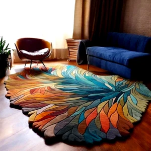 Floral Multicolor Hand Tufted Rugs 100% Nz Wool Area Rugs For Home Living Room - Picture 1 of 5