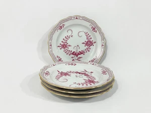 4x Meissen Indian Flower Pink Dessert Salad Plates 18 cm - Picture 1 of 10