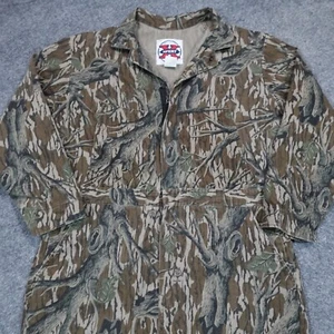 Vintage Winchester Coveralls Men XL Mossy Oak Treestand Camo Zip Hunt USA 13011 - Picture 1 of 12