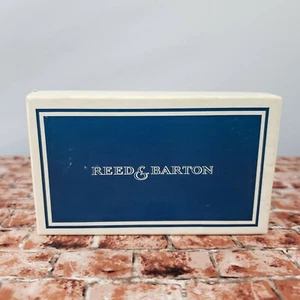 Portatarjetas de visita antiguo vintage REED & BARTON 691 placa de plata - Imagen 1 de 6