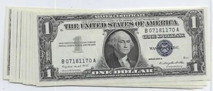 10 Consecutive Numbered $1. Silver Certificates, Fr #1620, UNC (51978) - Picture 1 of 2