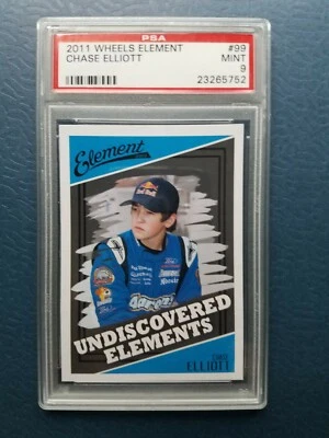 "RARE" CHASE ELLIOTT 2011 WHEELS ELEMENT #99 NASCAR CUP ROOKIE CARD, PSA 9 MINT! - Image 1 of 4
