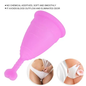 2Pcs Silicone Menstrual Cup Women Female Feminine Hygiene Cup Menstruation S DGD - Picture 1 of 19