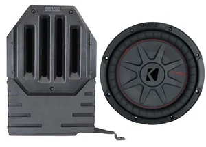 Kicker 10" Subwoofer in Sub Enclosure Box For 2017-Up Jeep Wrangler JL 4 Door - Picture 1 of 12