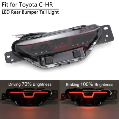 LED Rear Bumper Tail Light For Toyota C-HR CHR 2016-2018 2019 2020 21 Brake Lamp - Image 1 of 4