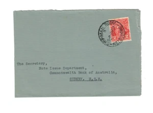 Australia 1937 2d GeoV on Cover,cds SHIP MAIL ROOM Melbourne Vic - Picture 1 of 1