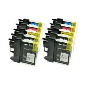 10 CARTUCCE PER BROTHER LC980 LC1100 DCP-145 DCP-165C DCP-197 DCP-365CN DCP-585C - Foto 1 di 1