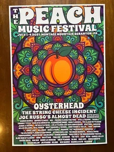 Peach Festival Poster 2021 Oysterhead String Cheese Incident - Picture 1 of 2